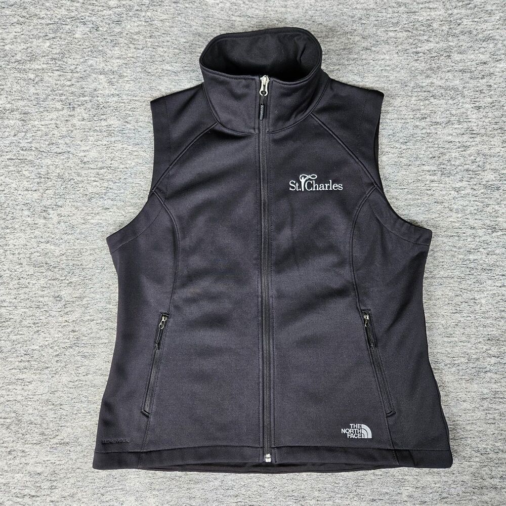 The North Face WindWall Vest Women's Large Black Softshell Pockets BRANDED
